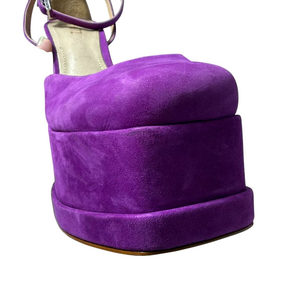 Schutz Luan Purple Suede Platform Heels β Size 7.5B - Picture 10 of 11